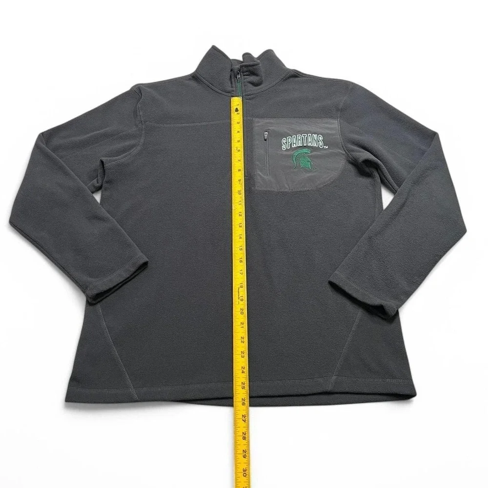 Colosseum Athletics Fleece Pullover Mens Large Gray MSU‎ Spartans Quarter Zip